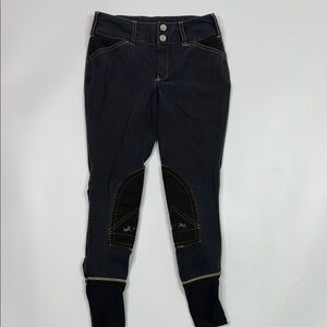 Equine Couture Sportif Natasha Breeches Black Riding Pants Kids Size 08